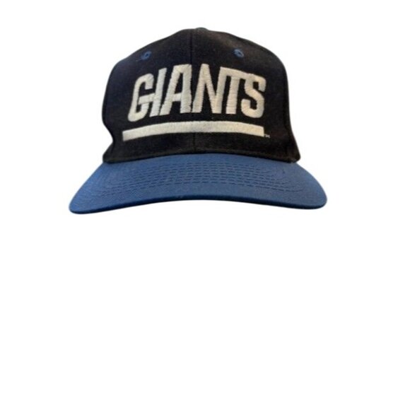 Vintage NFL Giants Adjustable Snapback Hat Black & Blue One Size Fits All - Picture 1 of 3
